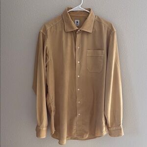 Lorenzini, Italy, Men's Long Sleeves Micro Corduroy Fabric Shirt - Lg/Xlg